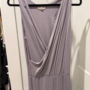 Elegant Gray Sleeveless Dress